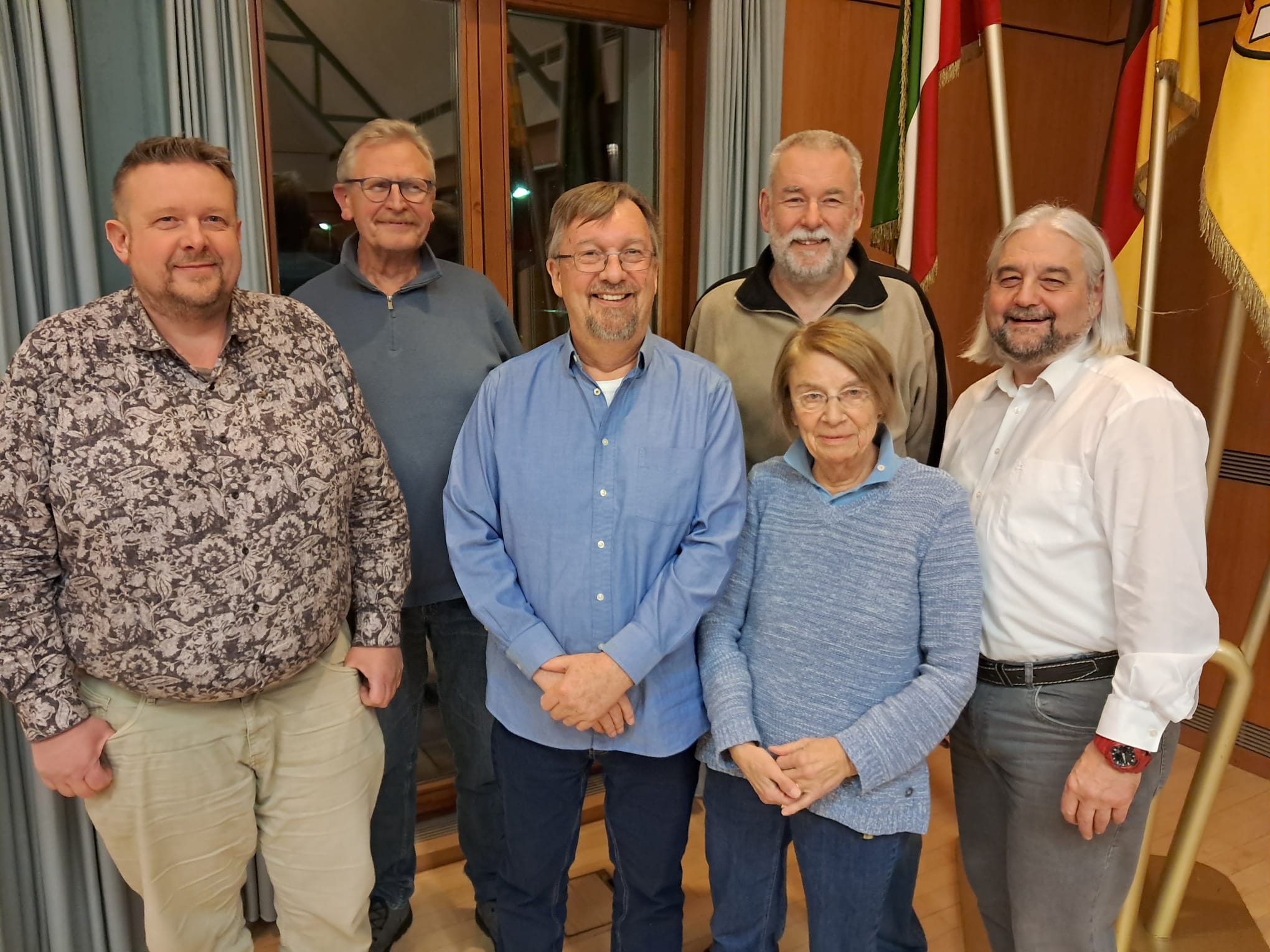 Von links: A.Siekmann, G.Dennebier, U.Rieks, F.Salomon, E.Hellweg, R.Geppert. Es fehlt A.Schling.